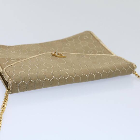 DIOR Honeycomb Canvas Chain Shoulder Bag Beige - Picture 6 of 12